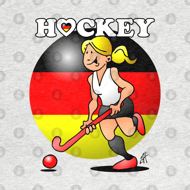 Hockey lady of the German field hockey team. by Cardvibes